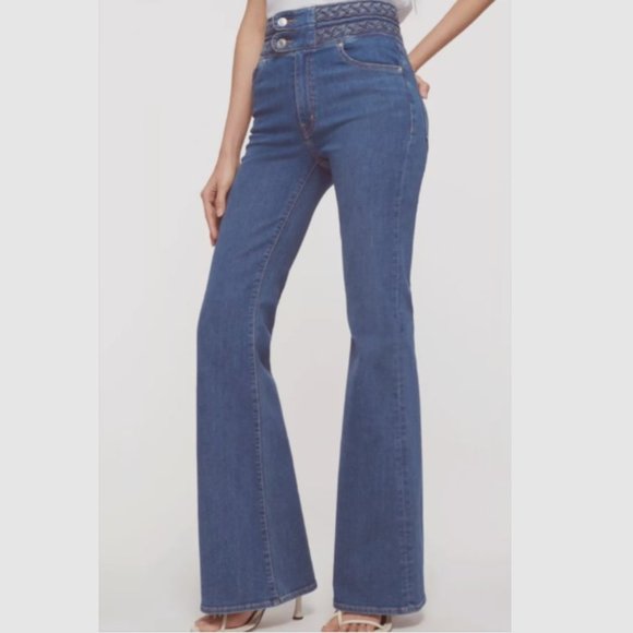 new Derek Lam 10 Crosby Harlow Stretch Cotton Bootcut Jeans  in Pacific 257 6T8 - Picture 15 of 16